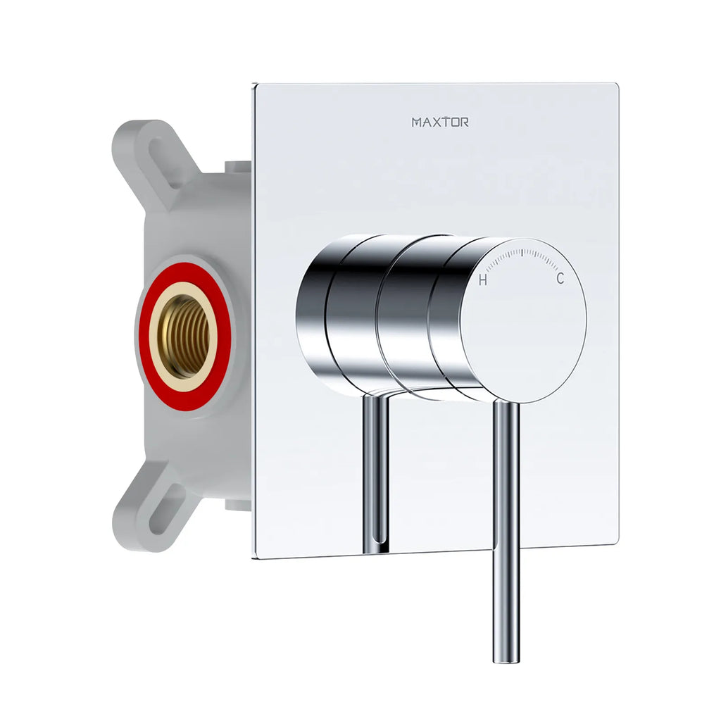 MAXTOR Single-Handle Wall Concealed Shower Valve with Universal Rough-in Box | MT611106 Chrome