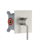 1 Way Wall Concealed Shower Valve with Protection Box & Round Trim Plate – MT611131 Brushed Nickel