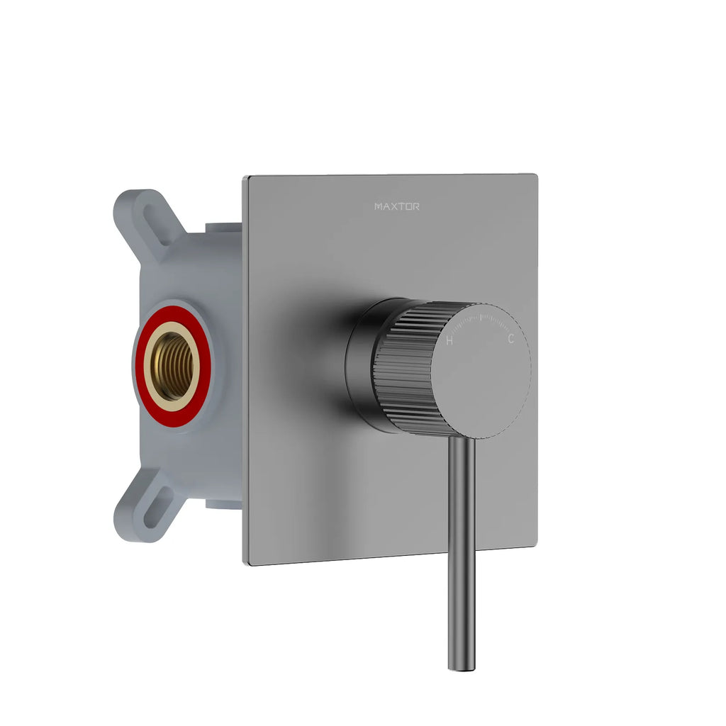 1 Way Wall Concealed Shower Valve with Protection Box & Round Trim Plate – MT611131