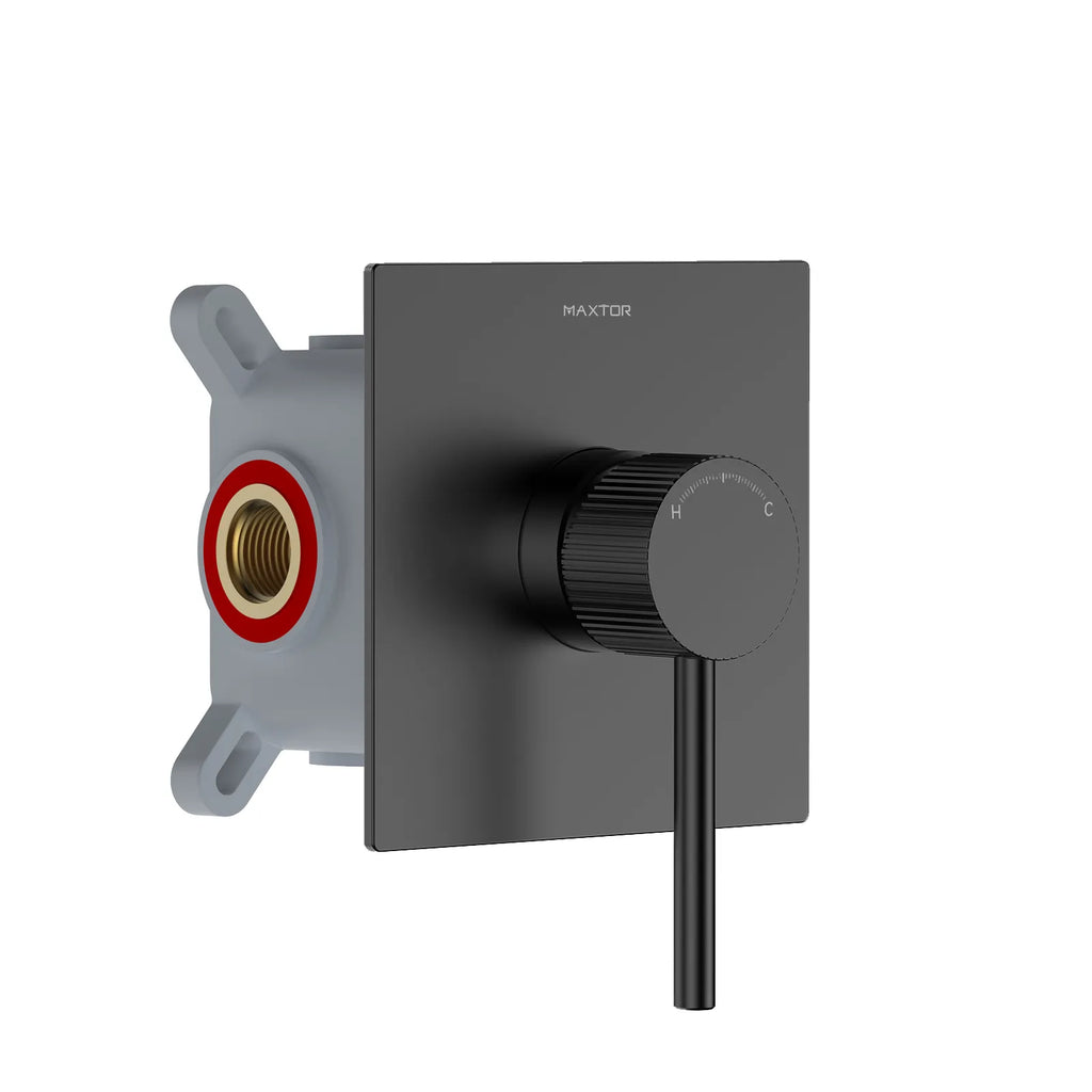 1 Way Wall Concealed Shower Valve with Protection Box & Round Trim Plate – MT611131