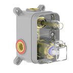 2 Way Square Wall Concealed Shower Valve with Box MT6120 Brushed Gold