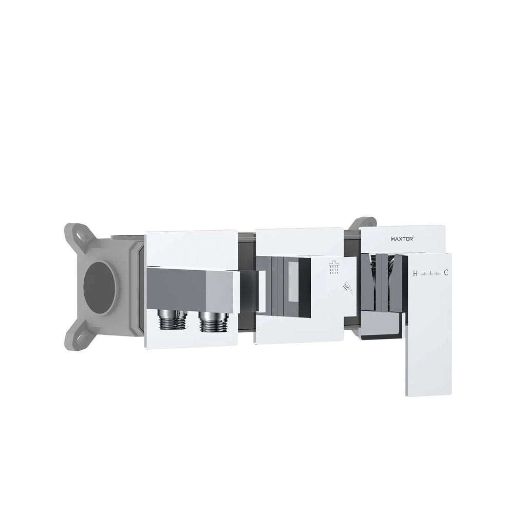 Square Horizontal 2 way concealed shower valve with trim kit MT612000 Chrome