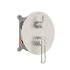 2-Way Concealed Shower Mixer Valve with Box & Round Trim Plate – MT612069 Brushed Nickel