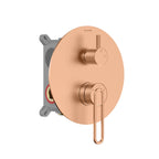 2-Way Concealed Shower Mixer Valve with Box & Round Trim Plate – MT612069 Rose Gold