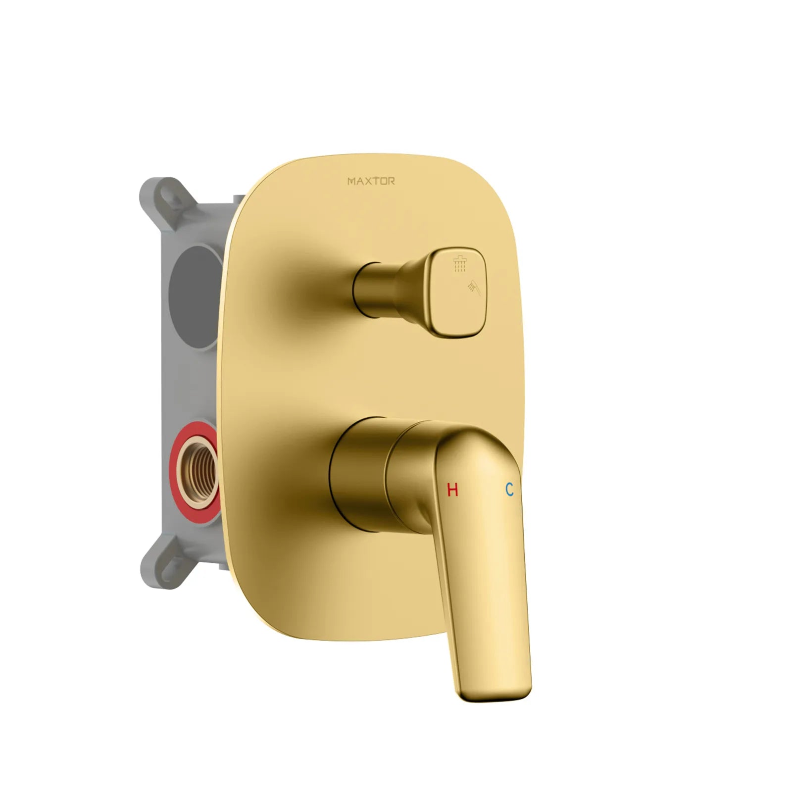 Kris 2-Way Wall Concealed Pressure Balance Valve with Box-MT612070 Brushed Gold