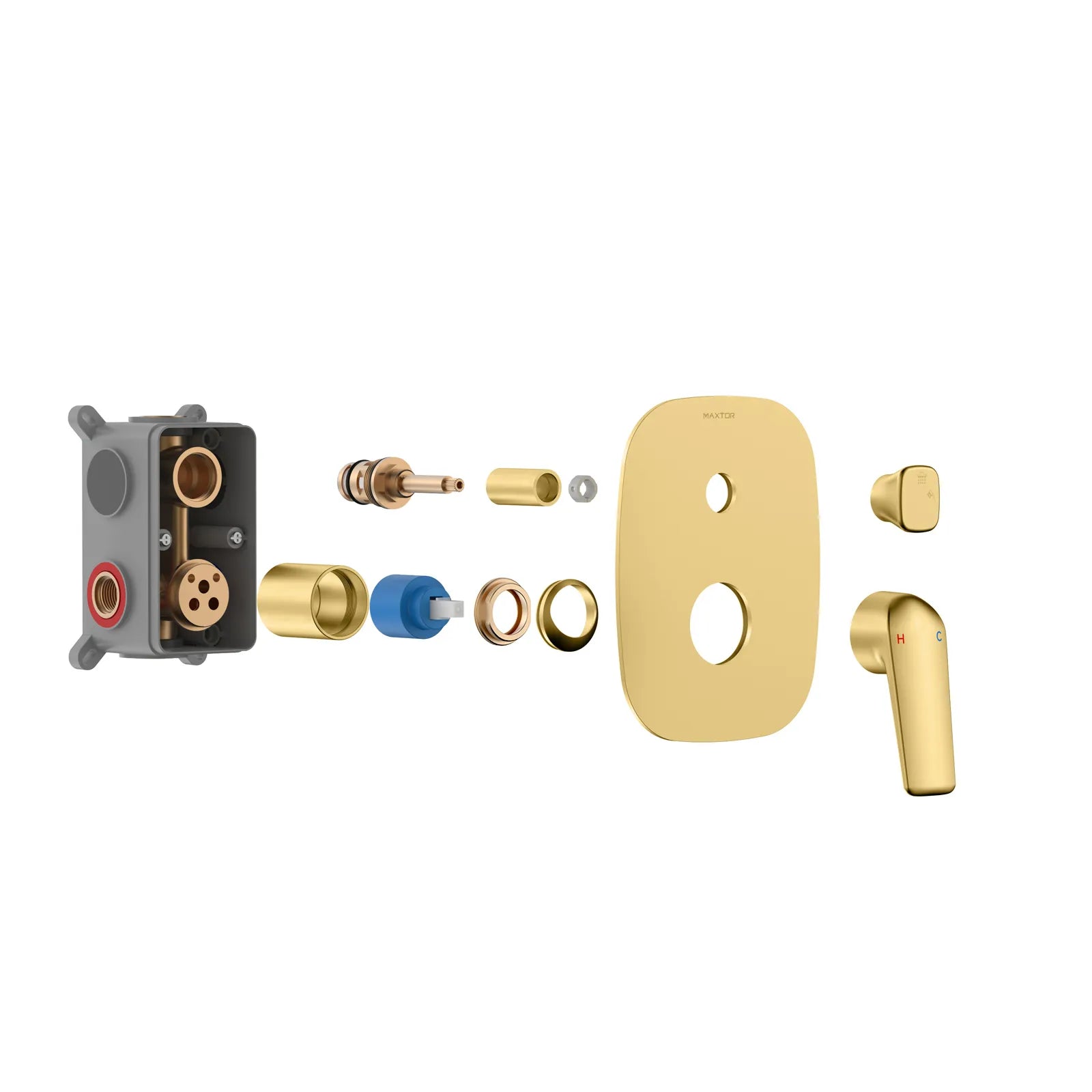 Kris 2-Way Wall Concealed Pressure Balance Valve with Box-MT612070