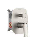 Kris 2-Way Wall Concealed Pressure Balance Valve with Box-MT612070 Brushed Nickel