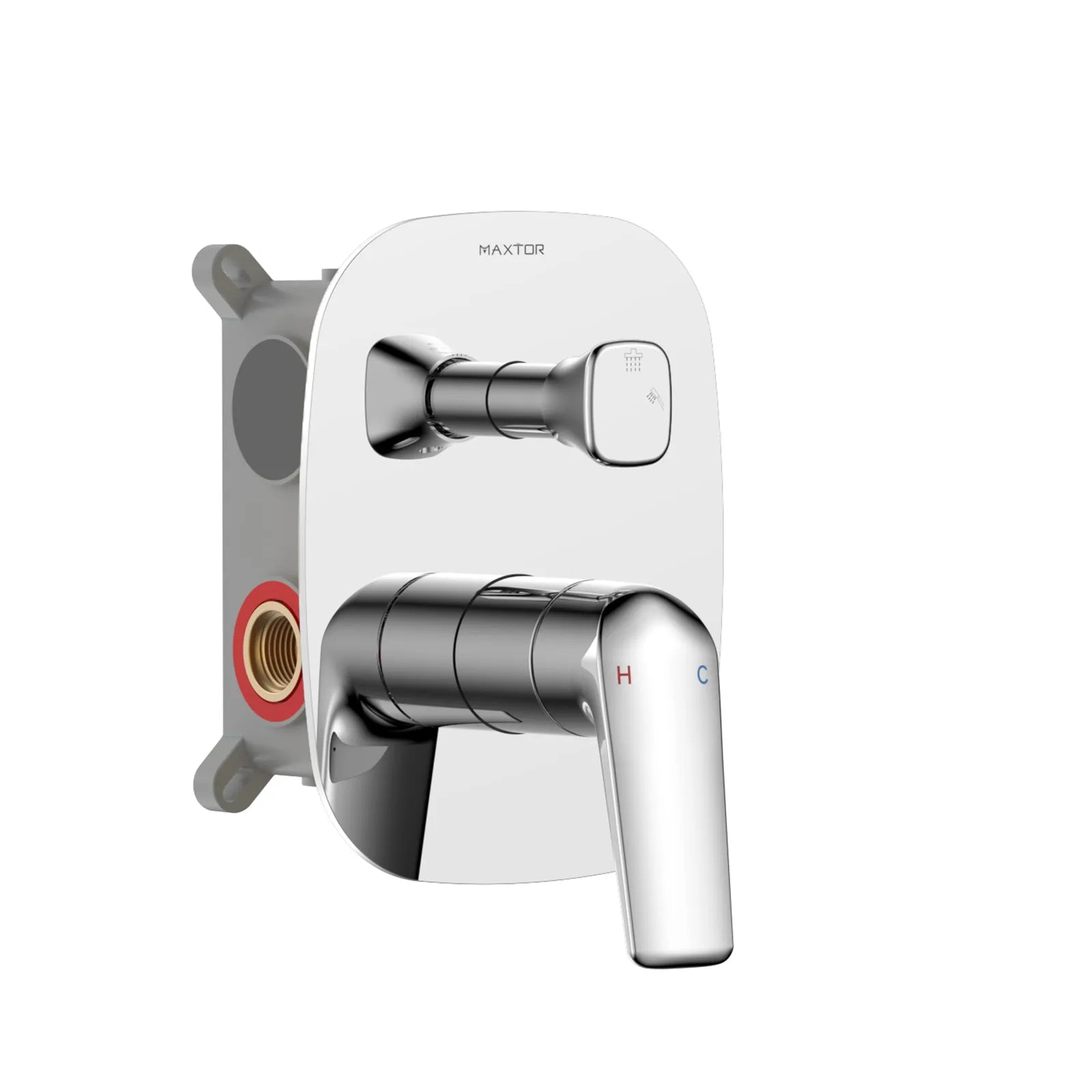 Kris 2-Way Wall Concealed Pressure Balance Valve with Box-MT612070 Chrome