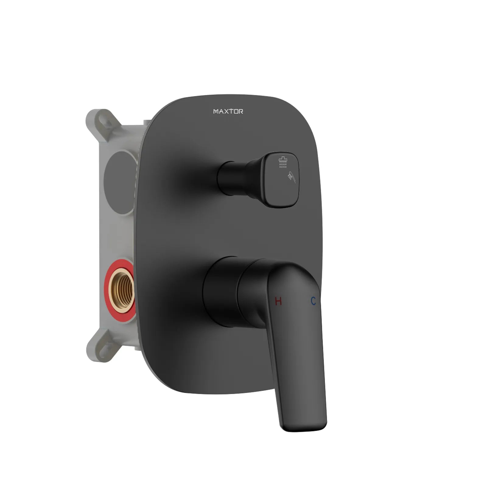 Kris 2-Way Wall Concealed Pressure Balance Valve with Box-MT612070 Matte Black