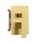Square 2 Way Wall Concealed Shower Mixer Valve with Trim Plate MT612100 Brushed Gold