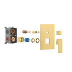 Square 2 Way Wall Concealed Shower Mixer Valve with Trim Plate MT612100