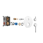 MAXTOR 2 Way Wall Concealed Shower Valve – Solid Brass with Trim Plate – MT612104