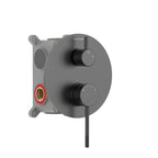 MAXTOR 2 Way Wall Concealed Shower Valve – Solid Brass with Trim Plate – MT612104 Matte Black