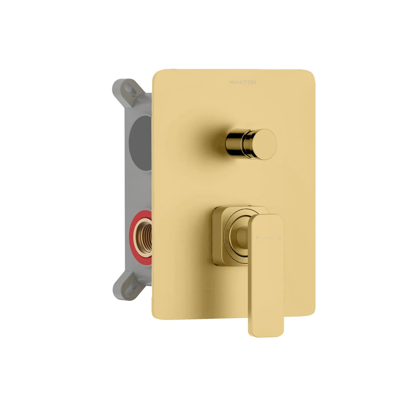 2-Way Wall Concealed shower Mixer Valve with Box andTrim Kit-MT612001 Brushed Gold