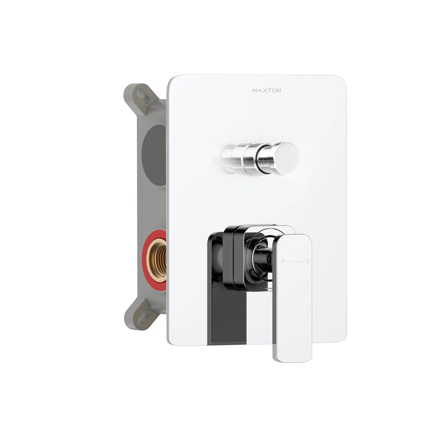 2-Way Wall Concealed shower Mixer Valve with Box andTrim Kit-MT612001 Chrome