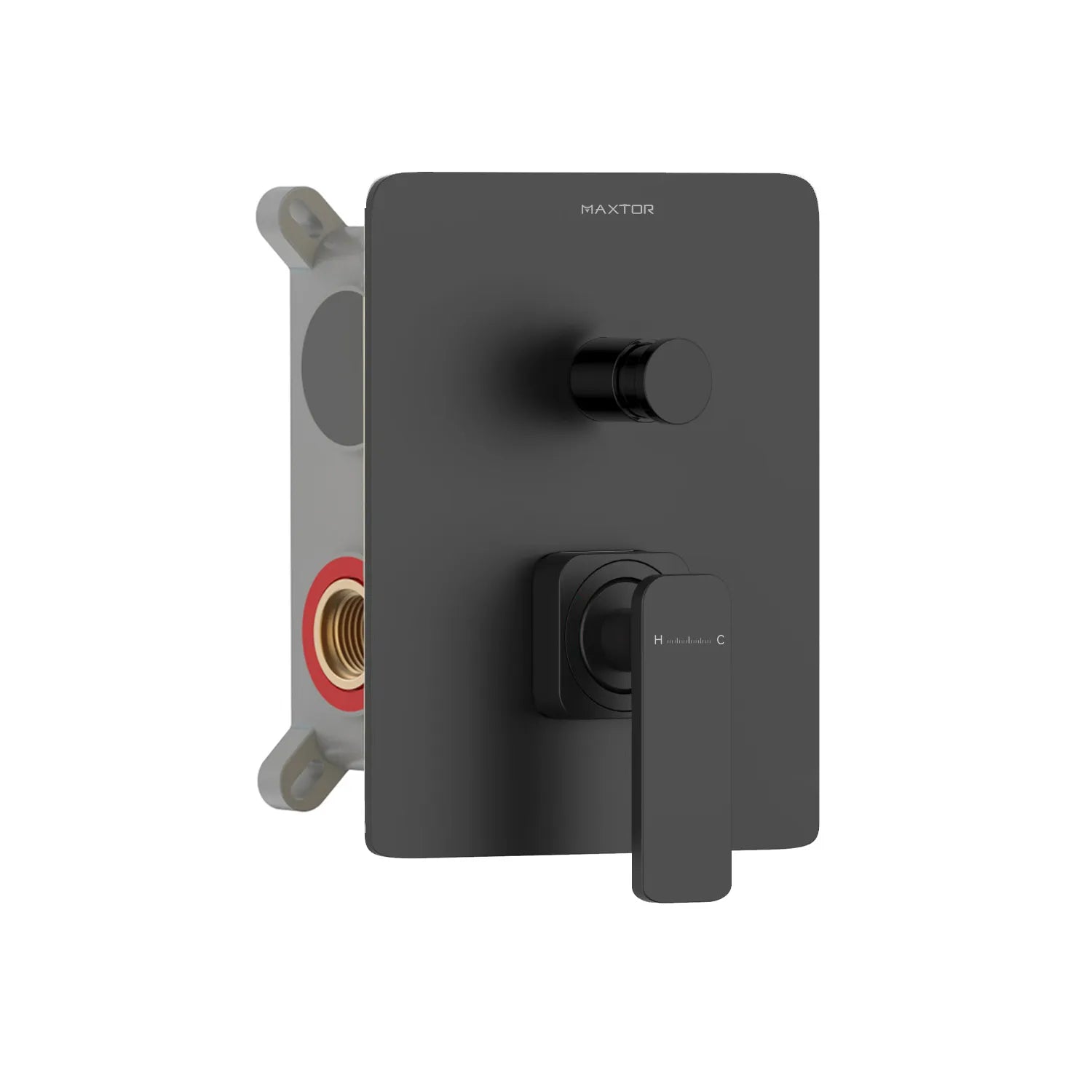 2-Way Wall Concealed shower Mixer Valve with Box andTrim Kit-MT612001 Matte Black