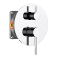 Circular 2 Outlet Concealed Shower Mixer With Trim Plate MT612204 Chrome