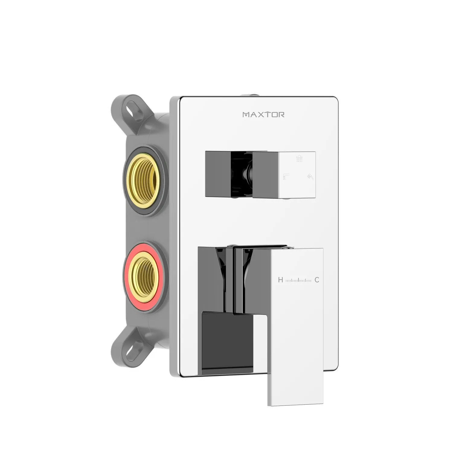 Square solid brass 3 outlet shower valve MT613000 Chrome