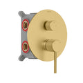 3 Way Wall Concealed Pressure Balance Shower Valve with Trim Plate-MT613027 Brushed Gold