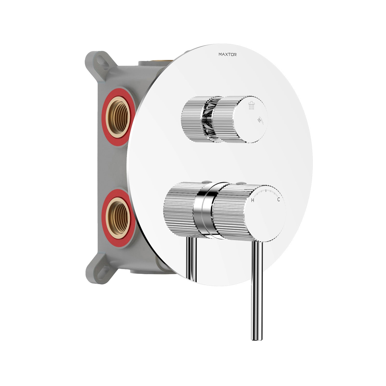 3 Way Wall Concealed Pressure Balance Shower Valve with Trim Plate-MT613027 Chrome