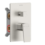 3 Way Concealed Shower Mixer Valve with Box & Trim Plate | MAXTOR--MT613065 Brushed Nickel