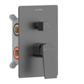 3 Way Concealed Shower Mixer Valve with Box & Trim Plate | MAXTOR--MT613065 Brushed Gun Metal