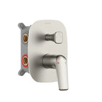 MAXTOR square 2-way wall concealed pressure balance valve with box-MT613070 Brushed Nickel