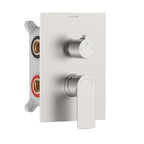 Maxtor 3-Way Brass Concealed Shower Valve with box and trim plate-MT613103 Brushed Nickel