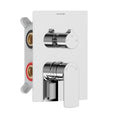Maxtor 3-Way Brass Concealed Shower Valve with box and trim plate-MT613103 Chrome