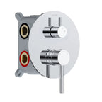 X-Circular 3 Way Wall Concealed Shower Mixer Valve with Box and Round Trim Kit-MT613131 Chrome