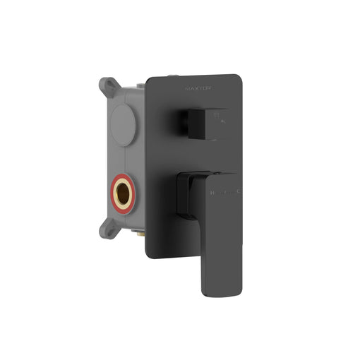 2 Way Concealed Shower Mixer Valve with Brass Diverter – Easy Plumbing Box – MT621007 Matte Black