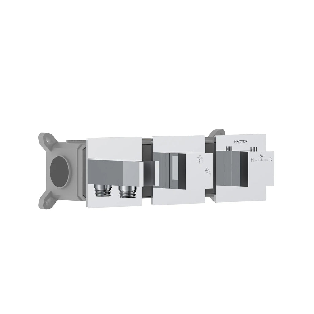 Square 2 way thermostatic wall concealed shower valve MT712000H Chrome