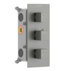 Square Universal Wall Concealed Shower Mixer With Box MT712200 Brushed Gun Metal