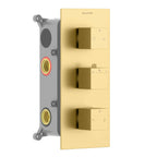 Square 4 way thermostatic concealed shower faucet MT714000 Brushed Gold