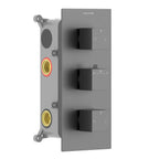 Square 4 way thermostatic concealed shower faucet MT714000 Brushed Gun Metal