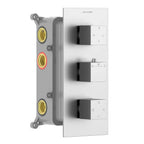 Square Thermostatic Shower Mixer With Diverter & Trim Kit MT716000 Brushed Nickel