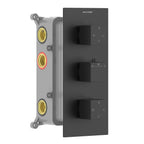 Square Thermostatic Shower Mixer With Diverter & Trim Kit MT716000 Matte Black