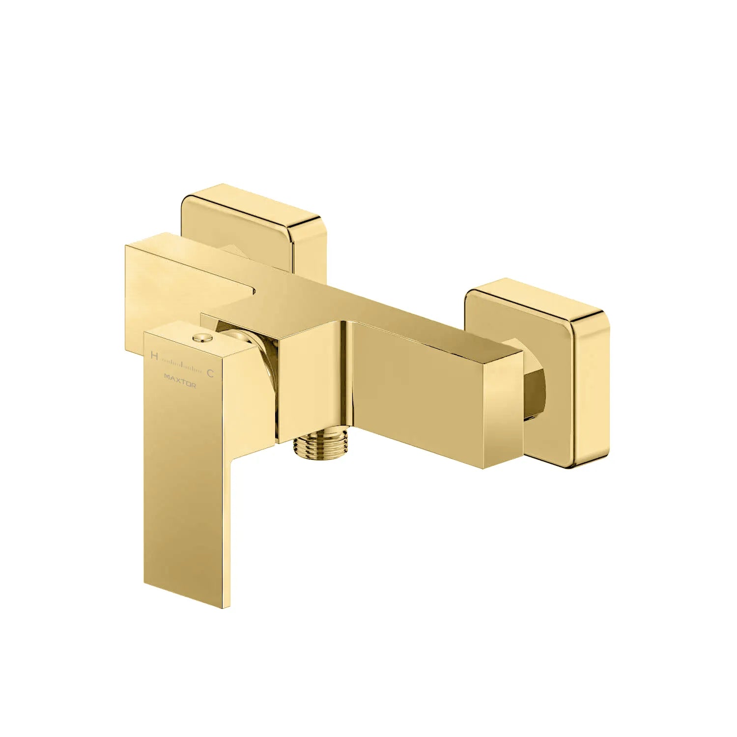 Square 1 way exposed shower mixer MT800000 Brushed Gold