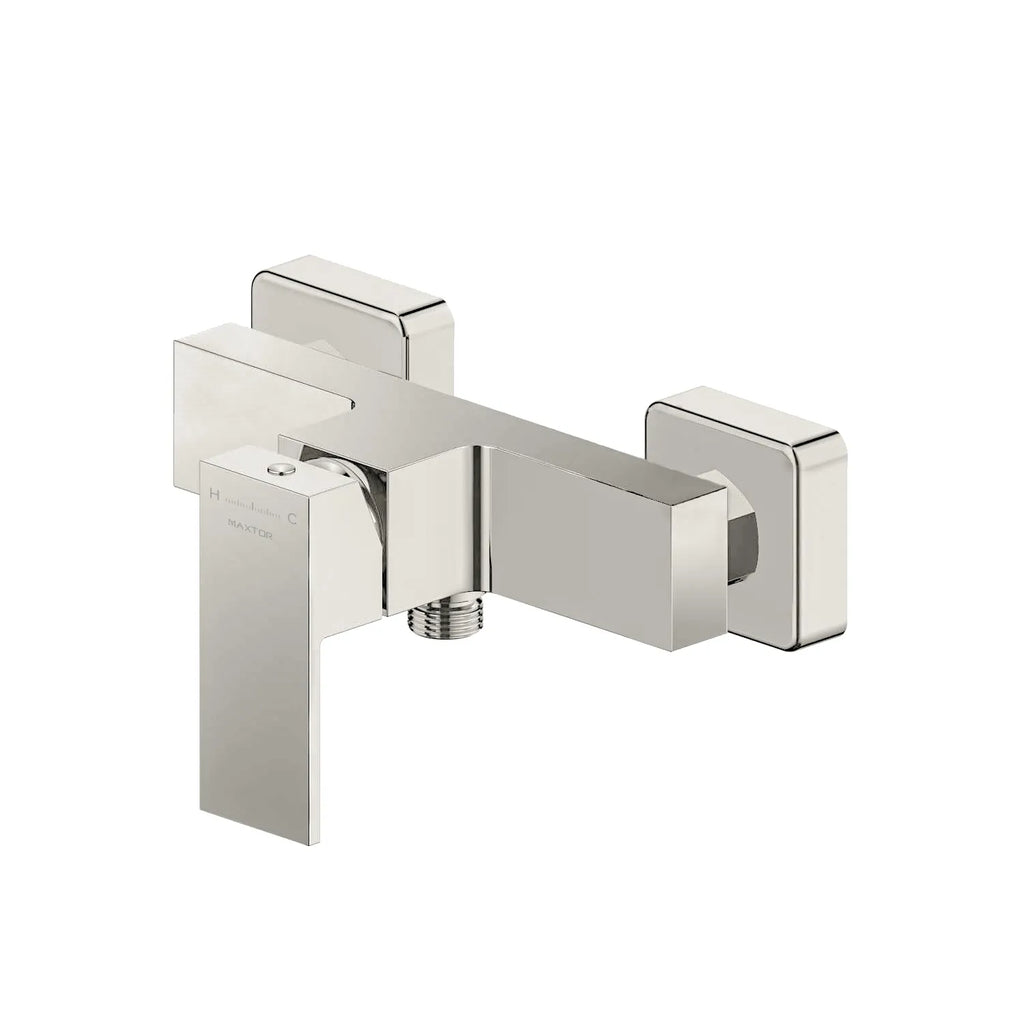 Square 1 way exposed shower mixer MT800000 Brushed Nickel