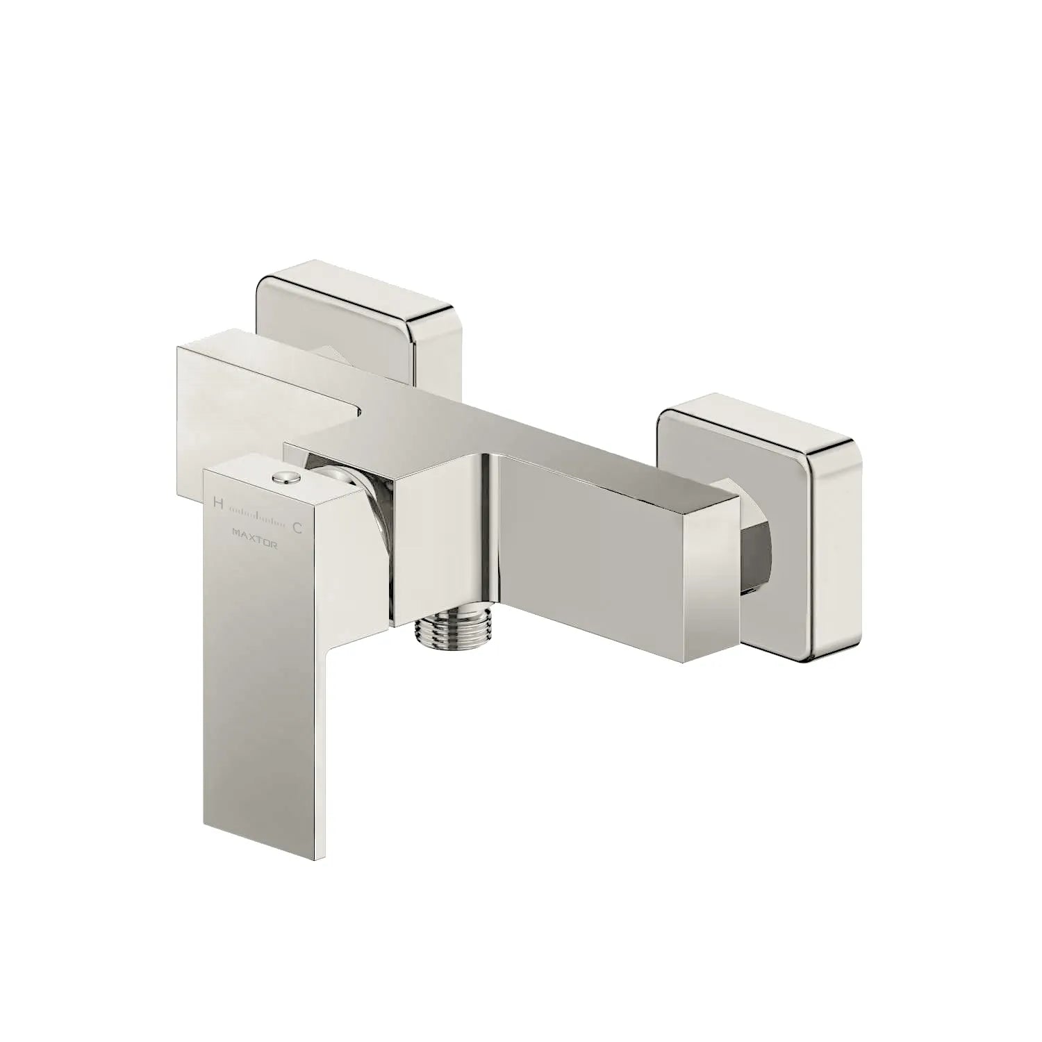 Square 1 way exposed shower mixer MT800000 Brushed Nickel