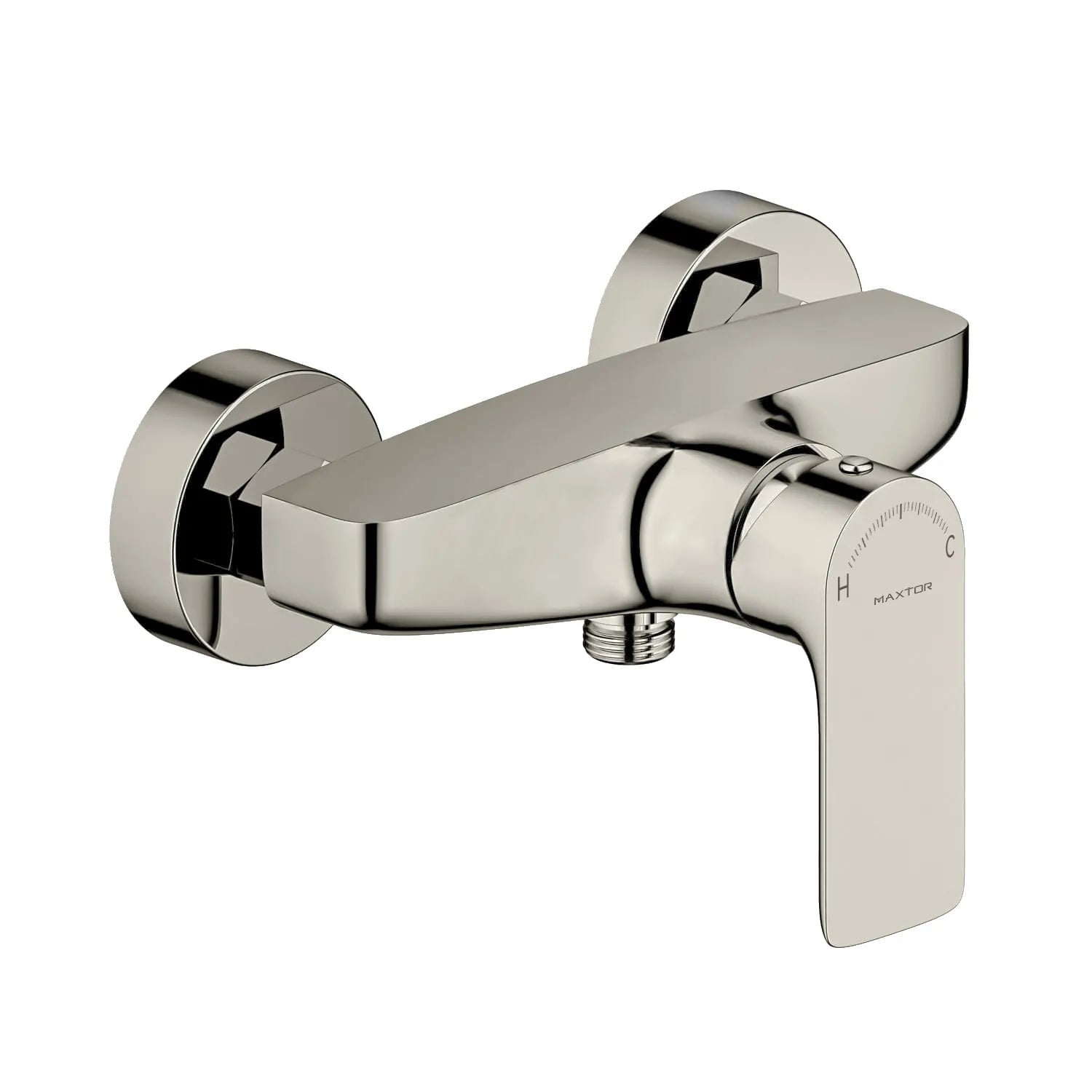 Solid Brass 1-Way Exposed Shower Mixer-MT800103 Brushed Nickel