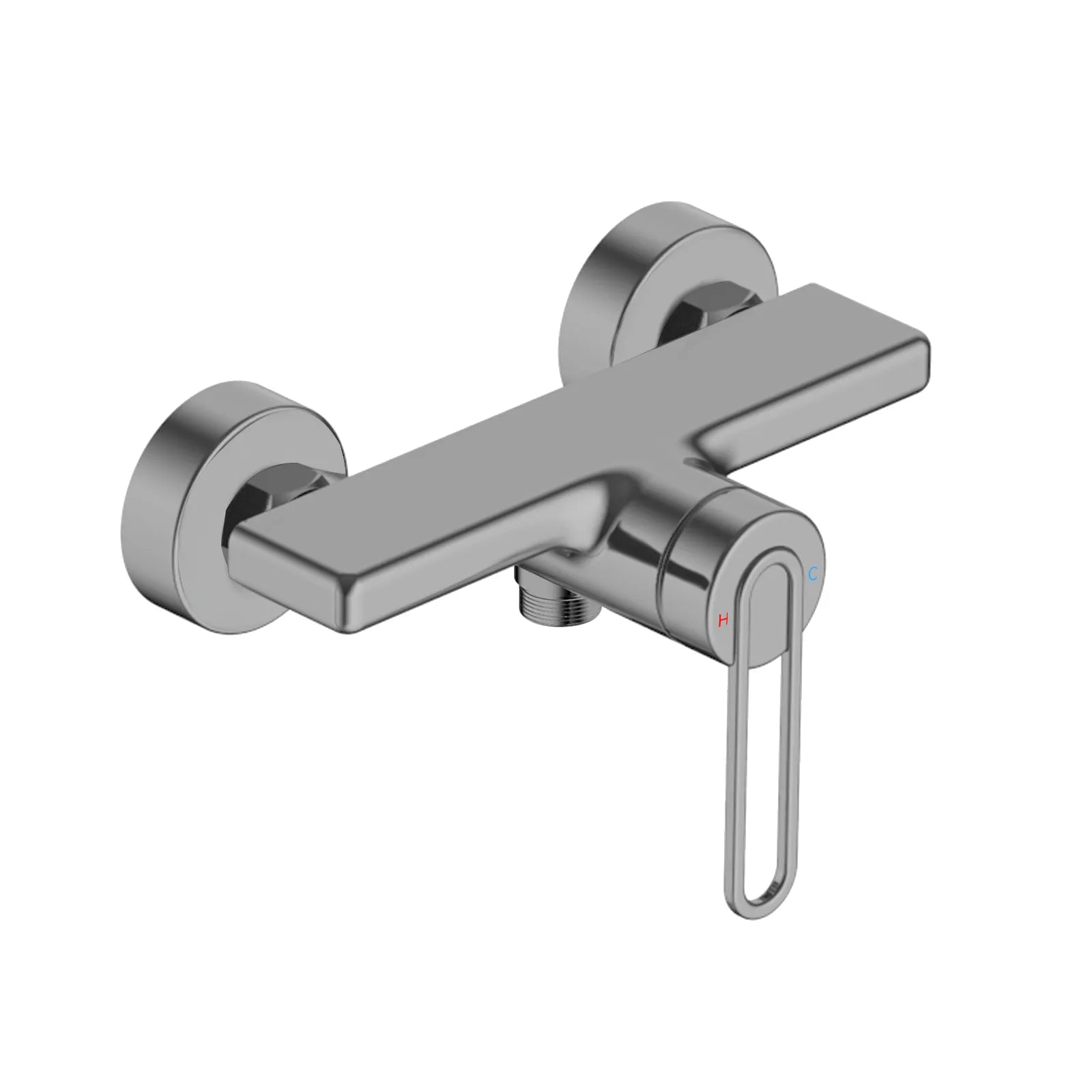 1-Way Exposed Shower Mixer – Single Lever Brass Wall Mounted Shower Faucet – MT801069 Brushed Gun Metal