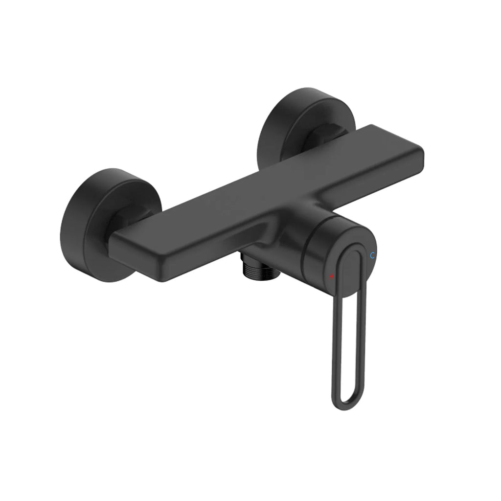 1-Way Exposed Shower Mixer – Single Lever Brass Wall Mounted Shower Faucet – MT801069 Matte Black