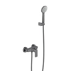 Solid Brass Exposed Shower Mixer Kit with Handheld Shower-MT900103 Brushed Gun Metal