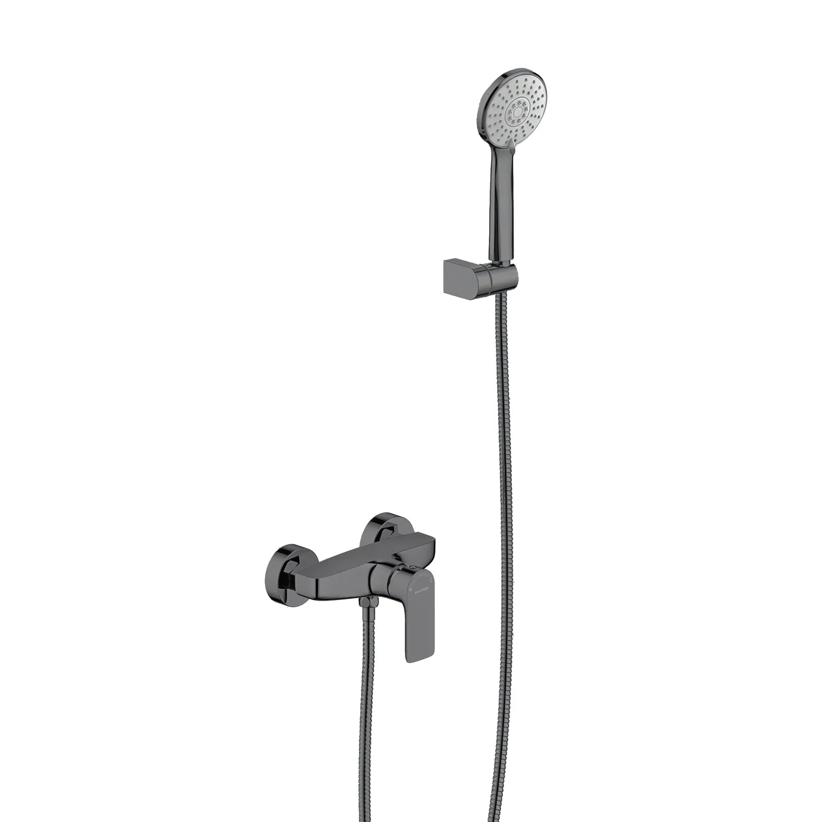 Solid Brass Exposed Shower Mixer Kit with Handheld Shower-MT900103 Brushed Gun Metal