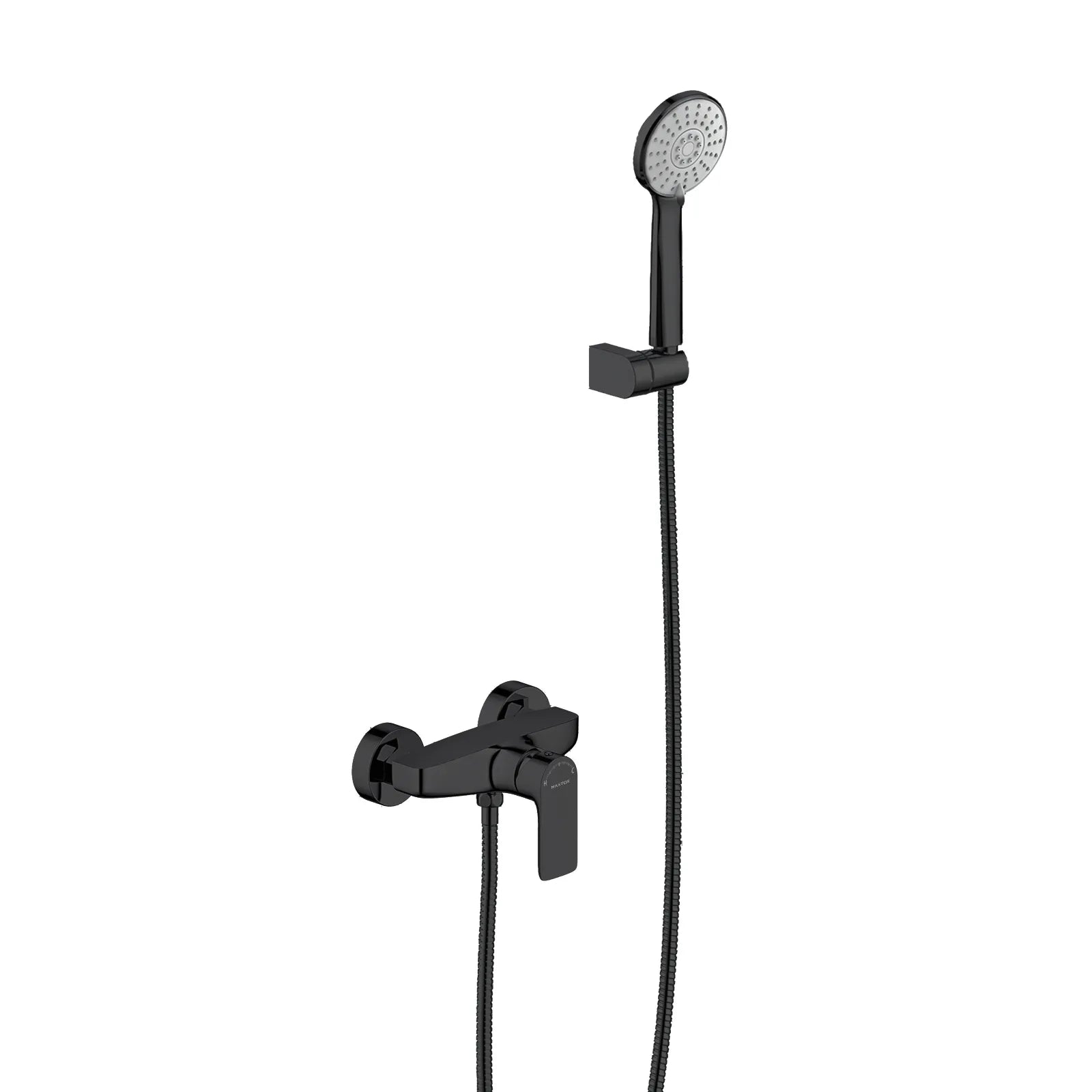 Solid Brass Exposed Shower Mixer Kit with Handheld Shower-MT900103 Matte Black