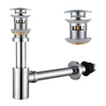 Basin Pop-Up Drain with Bottle Trap Set – Overflow Drain & Anti-Odor Trap – PD0001 Chrome