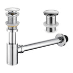 Basin Pop-Up Drain with Bottle Trap Set – Without Overflow – PD0002 Chrome