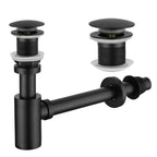 Basin Pop-Up Drain with Bottle Trap Set – Without Overflow – PD0002 Matte Black