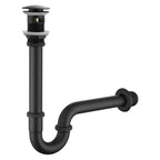 Pop-Up Basin Drain with P-Trap Set – With Overflow – PD0005 Matte Black